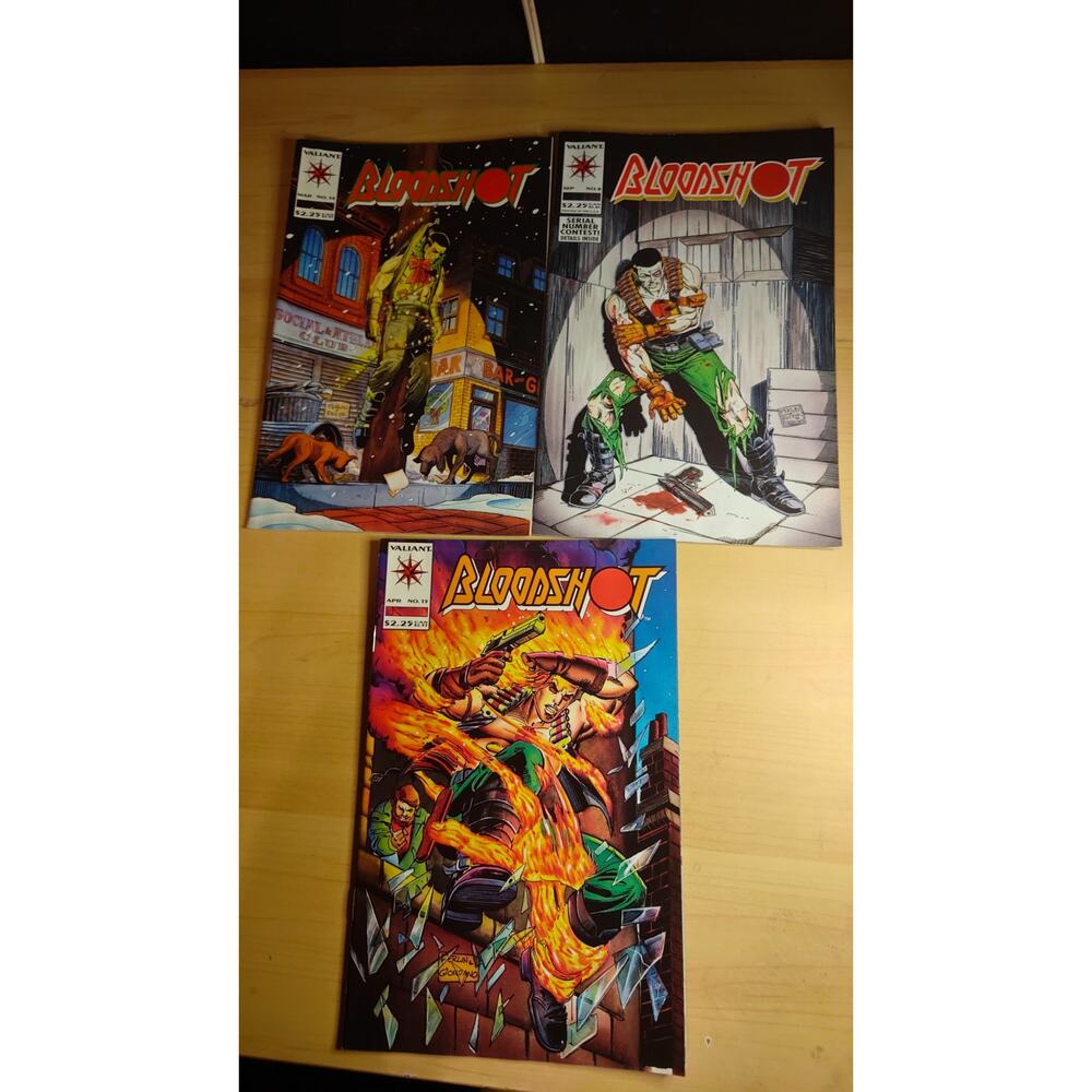 Valiant Bloodshot #8 #14 #15 Kevin VanHook Set Comic 90's Collector s